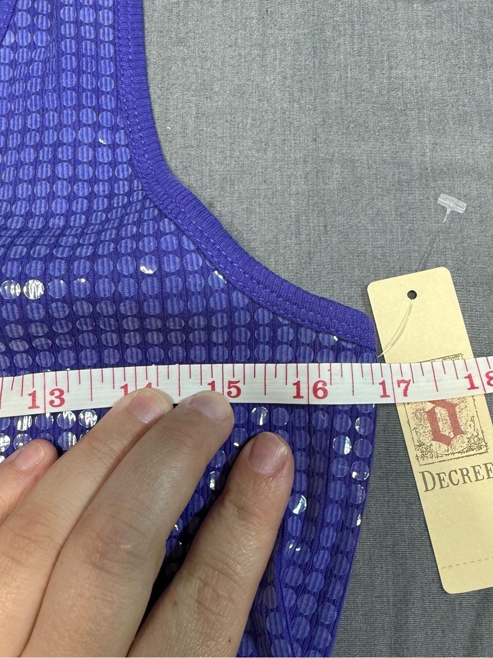 Decree Purple Ribbed Racerback Tank - Picture 5 of 5